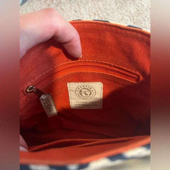 Spartina 449 Leather and Linen Crossbody - Picture 9 of 16